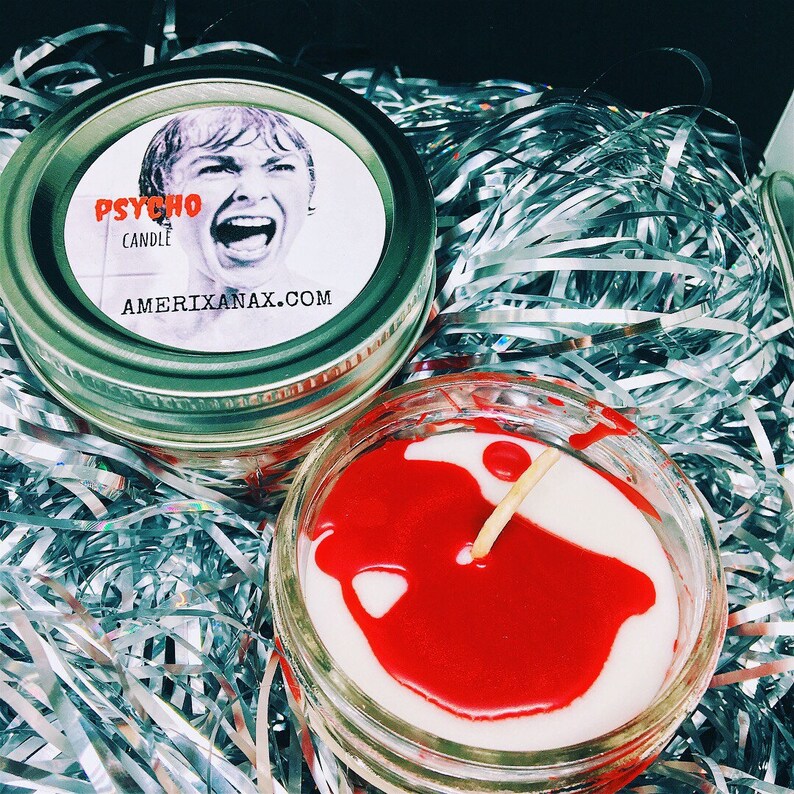 Collector/'s Memorabilia Psycho Inspired Alfred Hitchcock/'s Psycho Bloody Candle Classic Horror Movie Perfect Gift