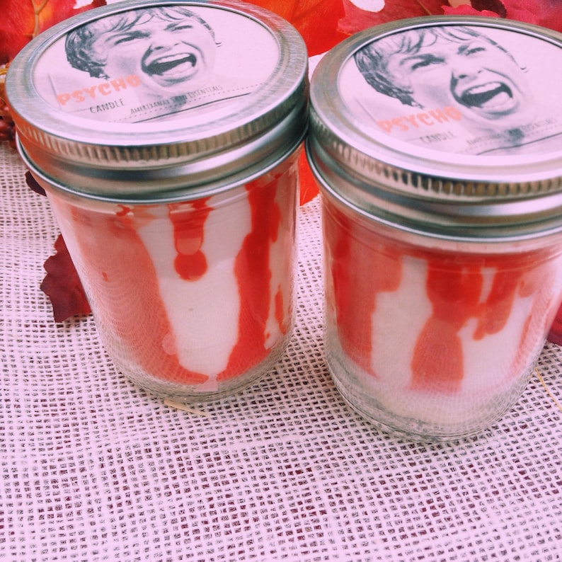 Collector/'s Memorabilia Psycho Inspired Alfred Hitchcock/'s Psycho Bloody Candle Classic Horror Movie Perfect Gift