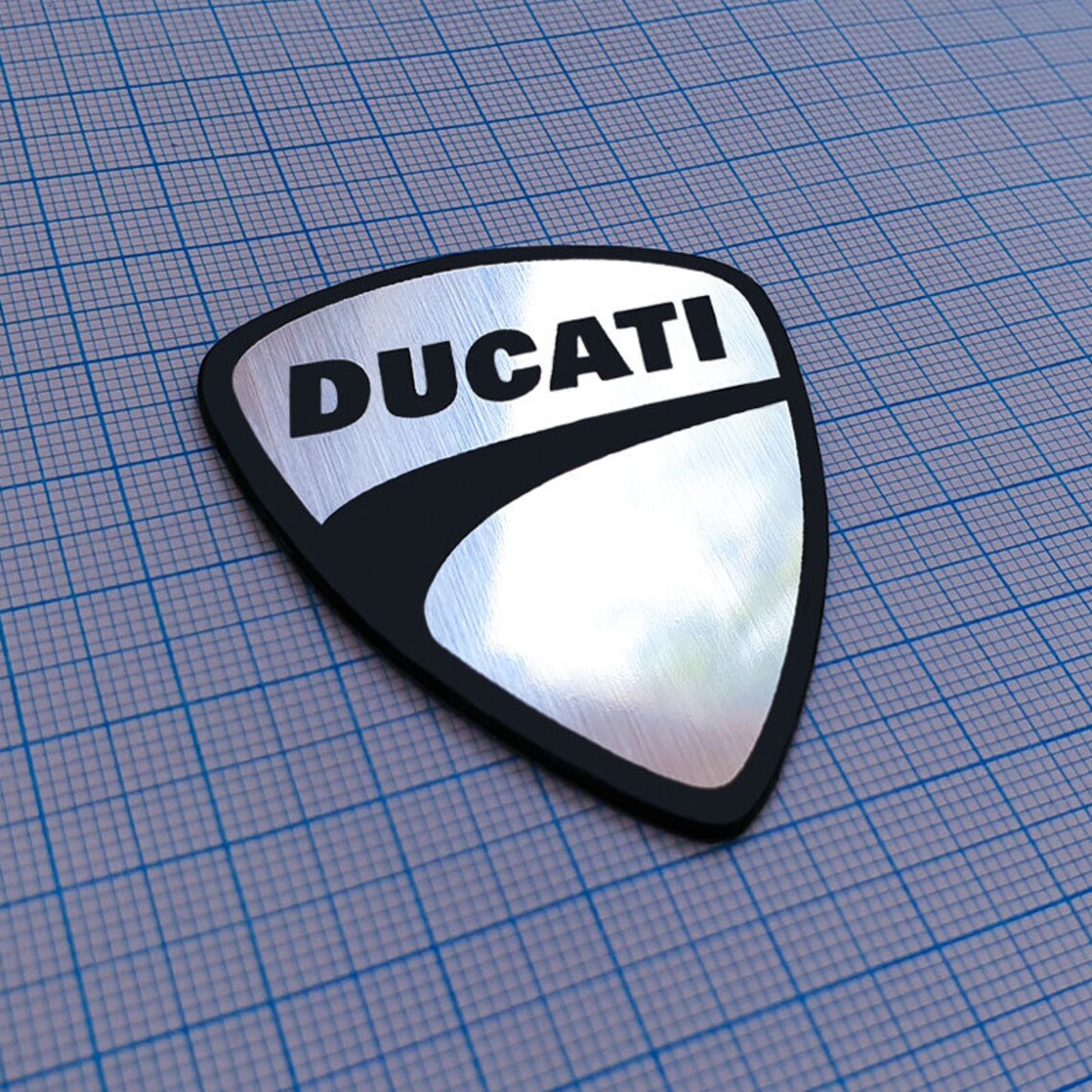 DUCATI Aluminium Logo Sticker Badge 53 mm x 48 mm Etsy