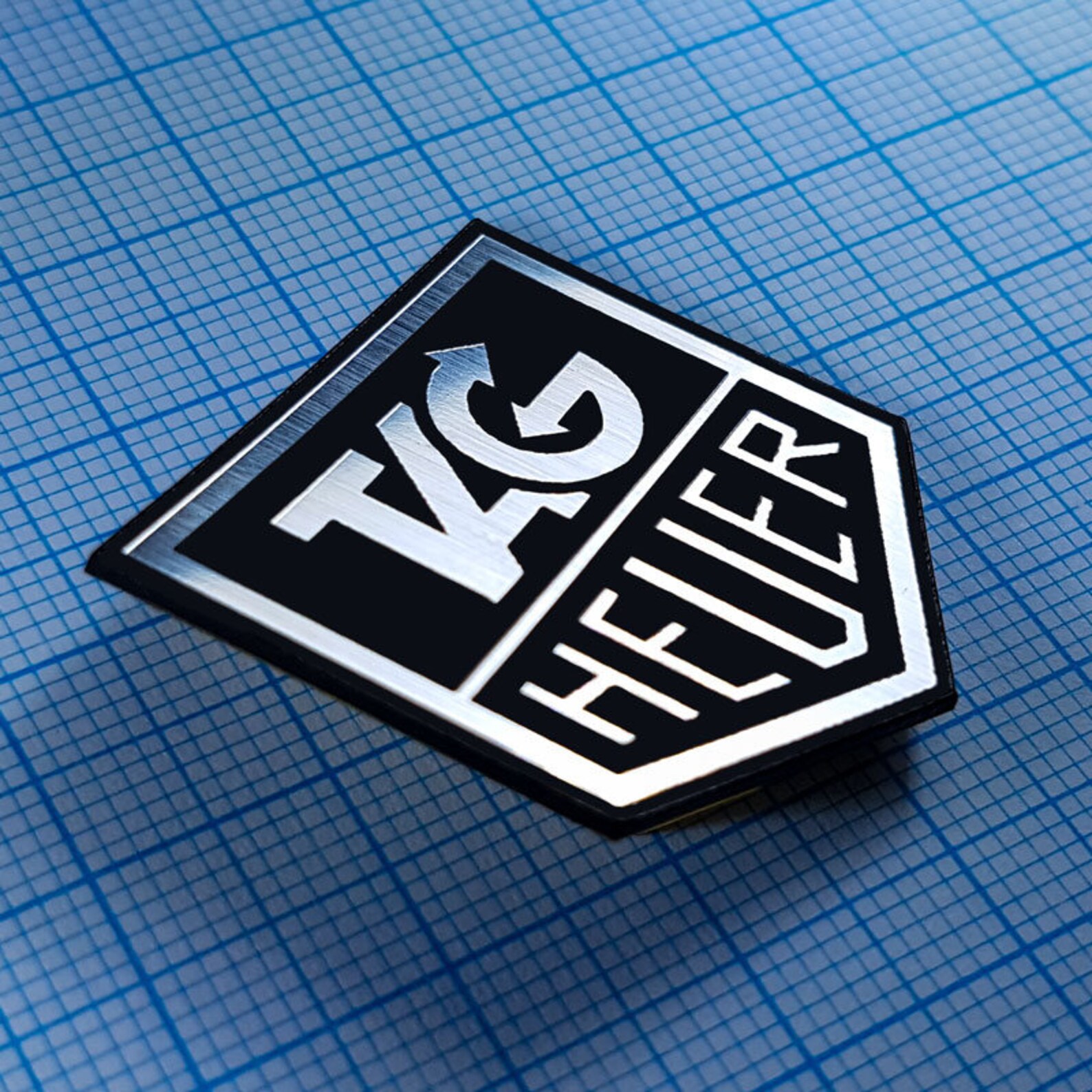 TWO 2 x Tag Heuer Metallic Aluminium Logo Sticker Badge Etsy