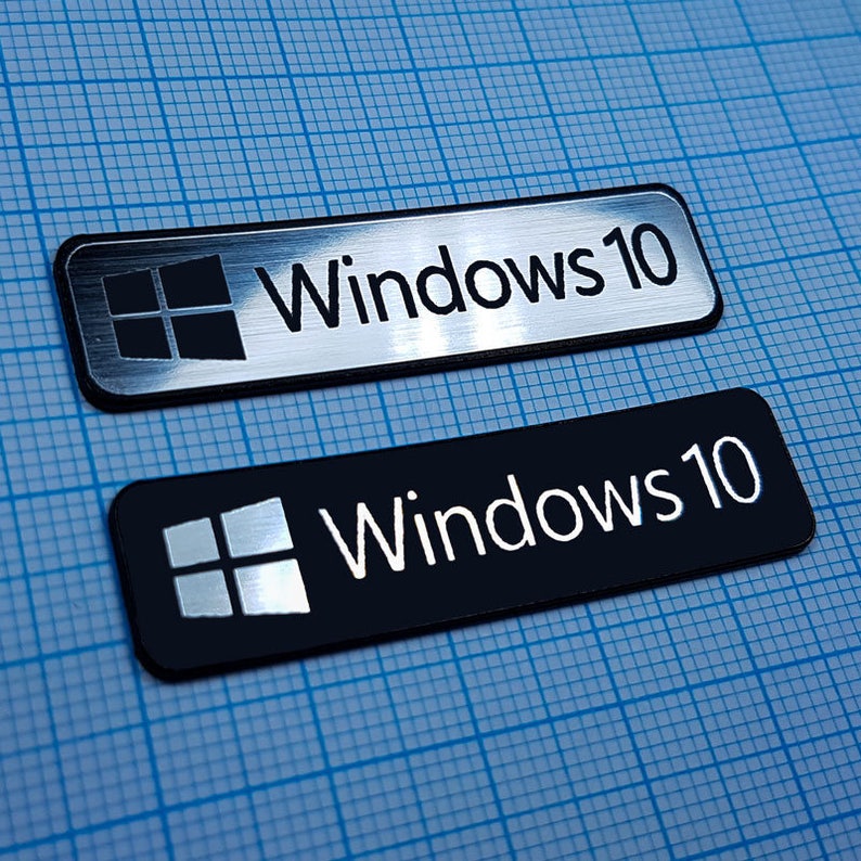 2 x Windows 10 Sticker metalen Aluminium Logo Badge Etsy
