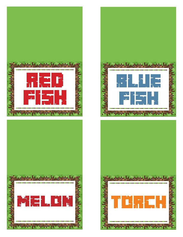 24 Printable Food Tents