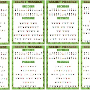 11 Mine Inspired Activity Sheets Great Party Game, Goody Bag Filler Digital Printable File DIY