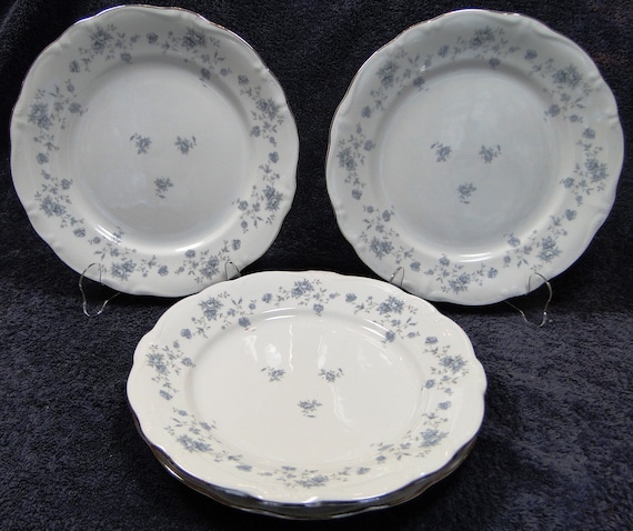 4 Johann Haviland BAVARIAN Blue Garland Dinner PLATES 4 Johann Haviland BAVARIAN Blue Garland Dinner PLATES