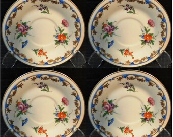 Syracuse China Lady Louise Saucers Set of 4 Excellent