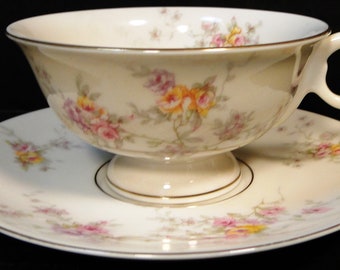 Theodore Haviland NY Gloria Tea Cup Saucer Set EXCELLENT!