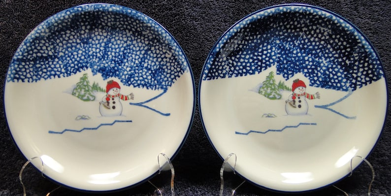 Thomson Pottery Snowman Bowls Mugs Salad Dinner Plates Buy By Piece