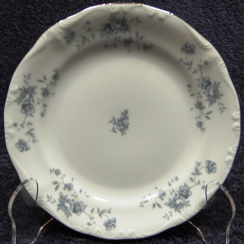 Johann Haviland Bavaria Germany Blue Garland Bread Plate 6 Etsy