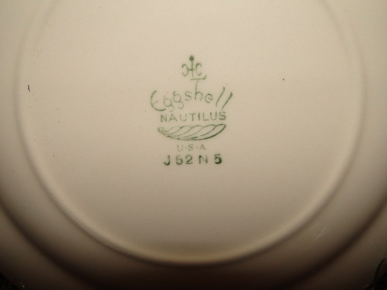 Homer Laughlin Eggshell Nautilus Nantucket Bread Plate 6 18 EXCELLENT!
