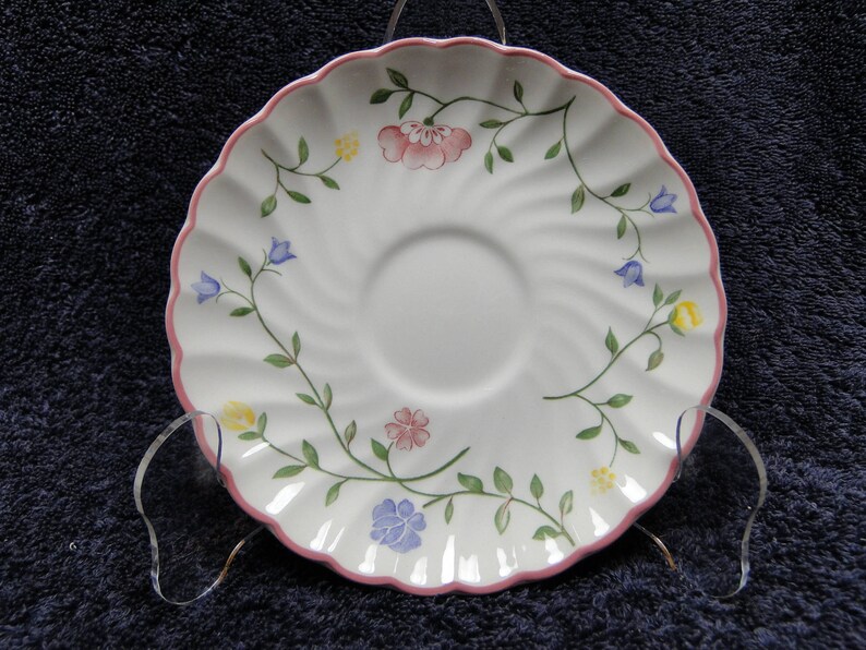 Johnson Brothers Summer Chintz Tea Cup Saucer Set Orig Black Etsy