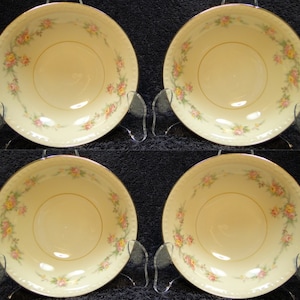 Homer Laughlin Eggshell Georgian Countess Berry Fruit or Dessert Bowls 5 3/8&quot; Set of 4 Excellent