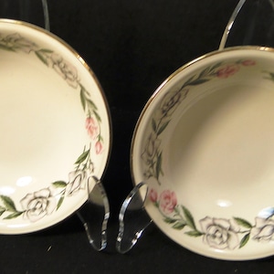Homer Laughlin Eggshell Nautilus Minuet Berry Bowls 5 1/2&quot; Set of 2 Excellent