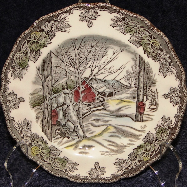 Johnson Brothers Friendly Village Sugar Maples Bread Plate 6 1/8" Excellent