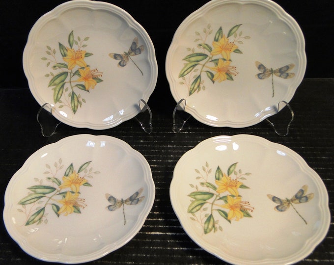 Lenox Butterfly Meadow Party Plates 6 1/2 Dragonfly Set Etsy
