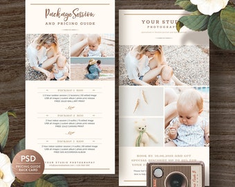 Photography Pricing Guide Rack Card Template (PSD)