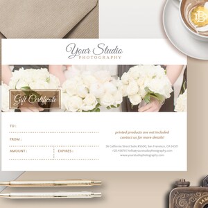Modèle de carte-cadeau photographie, modèle de chèque-cadeau Photoshop pour photographe, conception de carte-cadeau - TÉLÉCHARGEMENT IMMÉDIAT - GC003