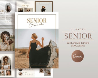 Senior Photography Welcome Guide: CANVA Magazine Template