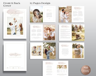 Portrait Photography Magazine Template: 14 Page Welcome Guide (Digital Download)