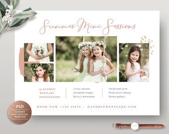 Summer Mini Session Template: Photographer Marketing Board (PSD)
