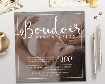 Boudoir Valentine Mini Session Template, Mini Session Marketing Board, Mini Sesion Template for Photographer - INSTANT DOWNLOAD - MS008