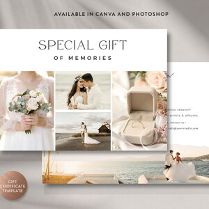 Modèle CANVA de carte-cadeau photographie, modèle de chèque-cadeau Photoshop pour photographe, conception de carte-cadeau - TÉLÉCHARGEMENT IMMÉDIAT - GC013