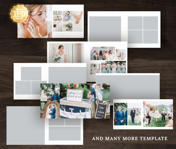 10x10 and 12x12 Photo Book Album Template Design, Photography Album  Photoshop Template for Photographer INSTANT DOWNLOAD PA001 (Download Now) 