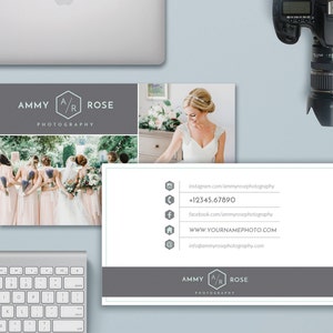 Business Card Template, Photography Business Card Template for Photographers, Wedding Photographer Business Card - INSTANT DOWNLOAD - BC002
