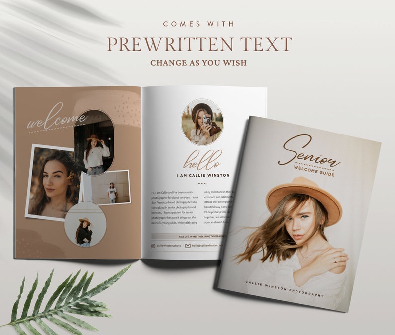 Senior Welcome Guide, Senior Photography Client Guide, What to wear, Senior Pricing Guide , Editable CANVA Magazine template, Senior Style image 3