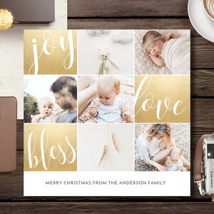 Christmas Photo Card Template: Elegant Holiday Design (INSTANT DOWNLOAD)