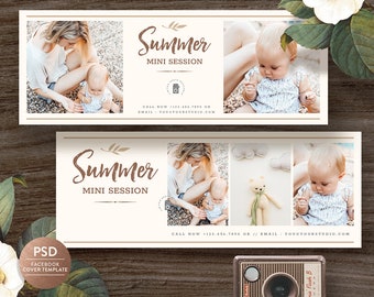 Facebook Timeline Cover Template for Photographer, Social Media Photoshop Template, Facebook Cover Template Business Page - INSTANT DOWNLOAD