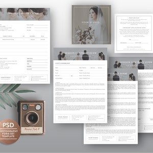 Bundles of Photography Business Form and Contracts - Session Contract, Pricing Guide, Model Release, etc . MS Word & Photoshop Form - PSF004