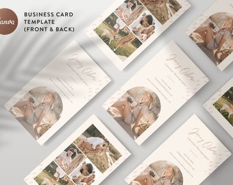 Photography Business Card Canva Template: Elegant Photo Collage (Instant Download)