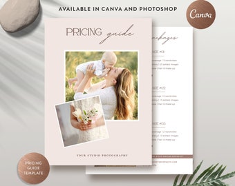 Photography Pricing Guide Template: Canva & Photoshop (Instant Download)