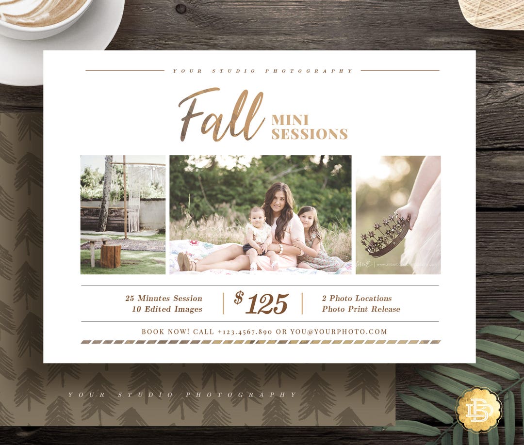 Fall Family Mini Session Template for Photographer, Mini Session ...