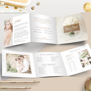Pricing Guide Template, Fotografie Pricing Design, Preisliste Trifold Broschüre Vorlage für Fotografen - INSTANT DOWNLOAD - PG003