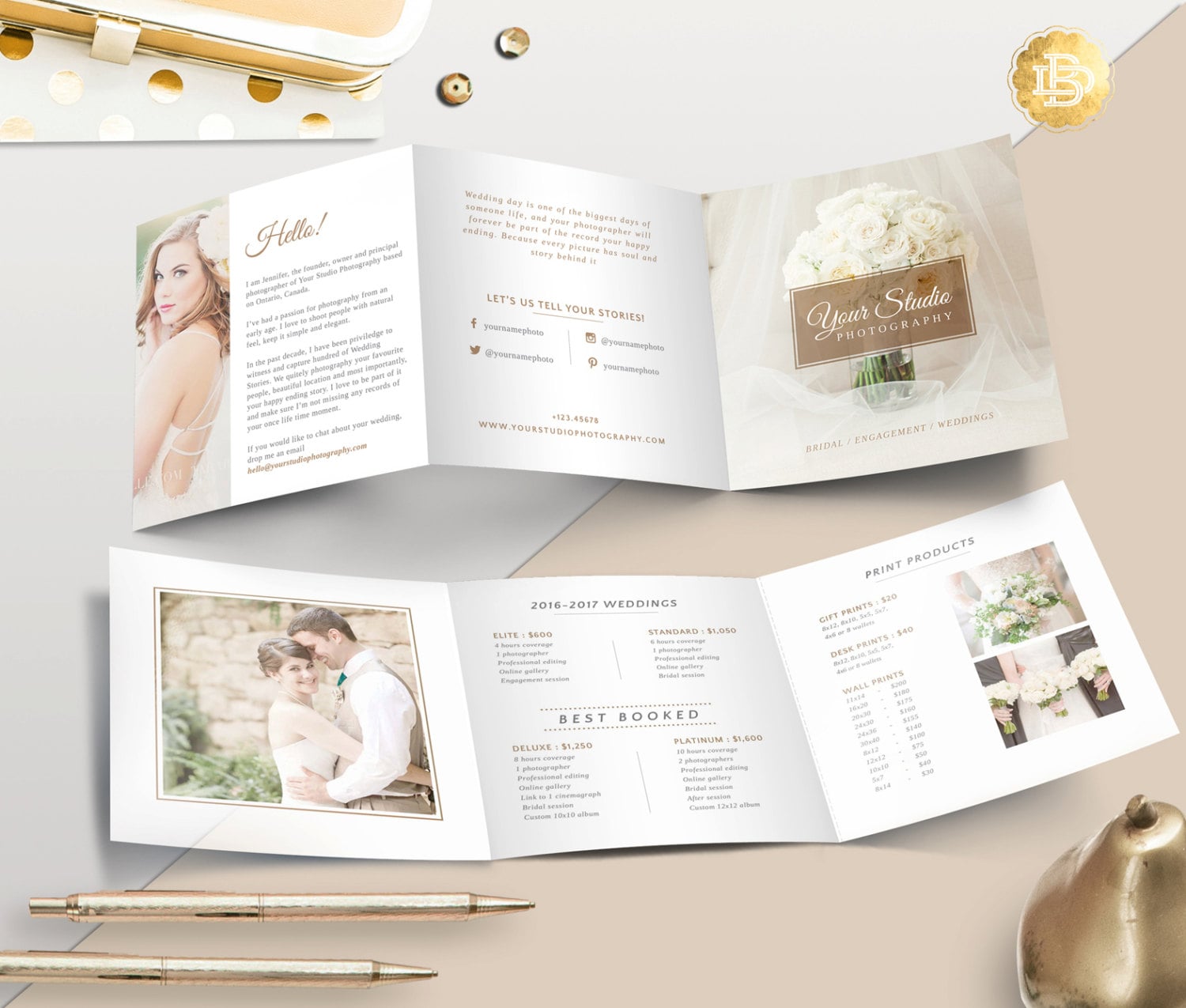 Photography Rates Per Hour Brochure.pdf PG010 Photography Pricing Design INSTANT DOWNLOAD Price List Trifold ...