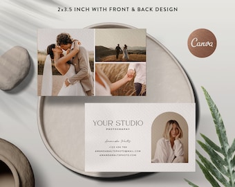 Photography Business Card Template: Canva & Photoshop (Instant Download)