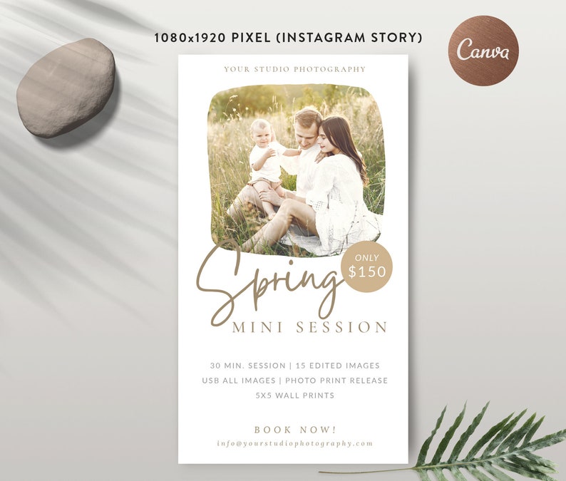Spring Mini Session Template: Canva & Photoshop (instant Download) - Etsy