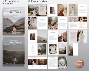 Wedding Photography Magazine Template for Photographers, Welcome Package Marketing Bridal Guide Template INSTANT DOWNLOAD- MG003