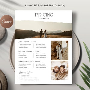 Photography Pricing Guide Canva Template Wedding Pricing image 3