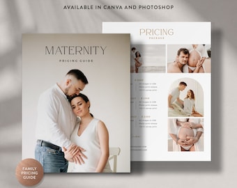 Maternity Photography Pricing Guide Template: Canva & Photoshop (Digital Download)