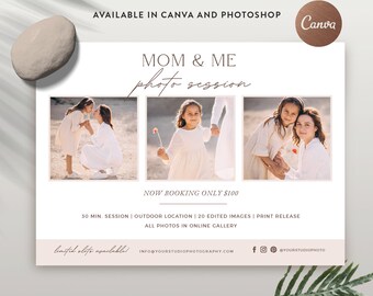Mom and Me Mini Session Template: Mother's Day Photo (Photoshop CANVA)
