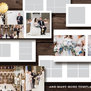 10x10 and 12x12 Photo Book Album Template Design, Photography Album Photoshop Template for Photographer - INSTANT DOWNLOAD - PA002