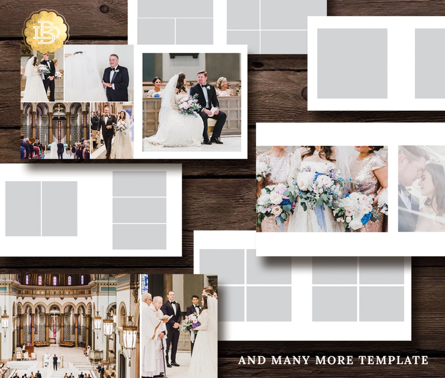 Digital Presentation Wedding Photo Album Stock Template