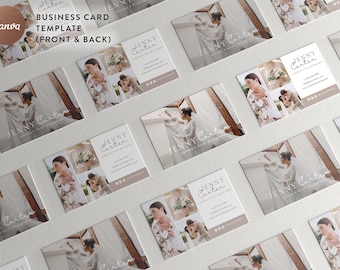 Photography Business Card Template: Elegant Design (Canva & Photoshop, Instant Download)