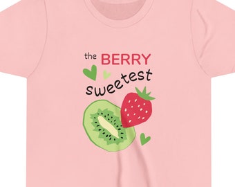 The Berry Sweetest Youth Short Sleeve Tee Cute Fun Fruit Gift T-shirt Pun Funny