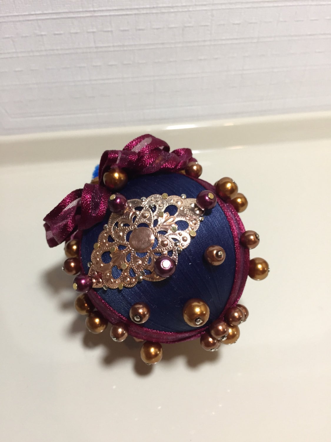 Handmade Victorian silk Christmas ornaments. Vintage silk Etsy