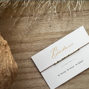 B A D A S S  ** Morse Code Bracelet | Be Strong, Be brave, Be Badass| Friendship bracelet
