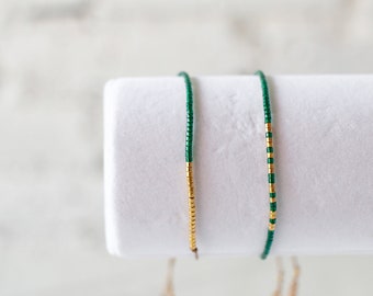 MAY Bracelet / May Birthday Jewelry / Birthday Jewelry / Birthstone Bracelet / Silk / Emerald / Gemstone Jewelry