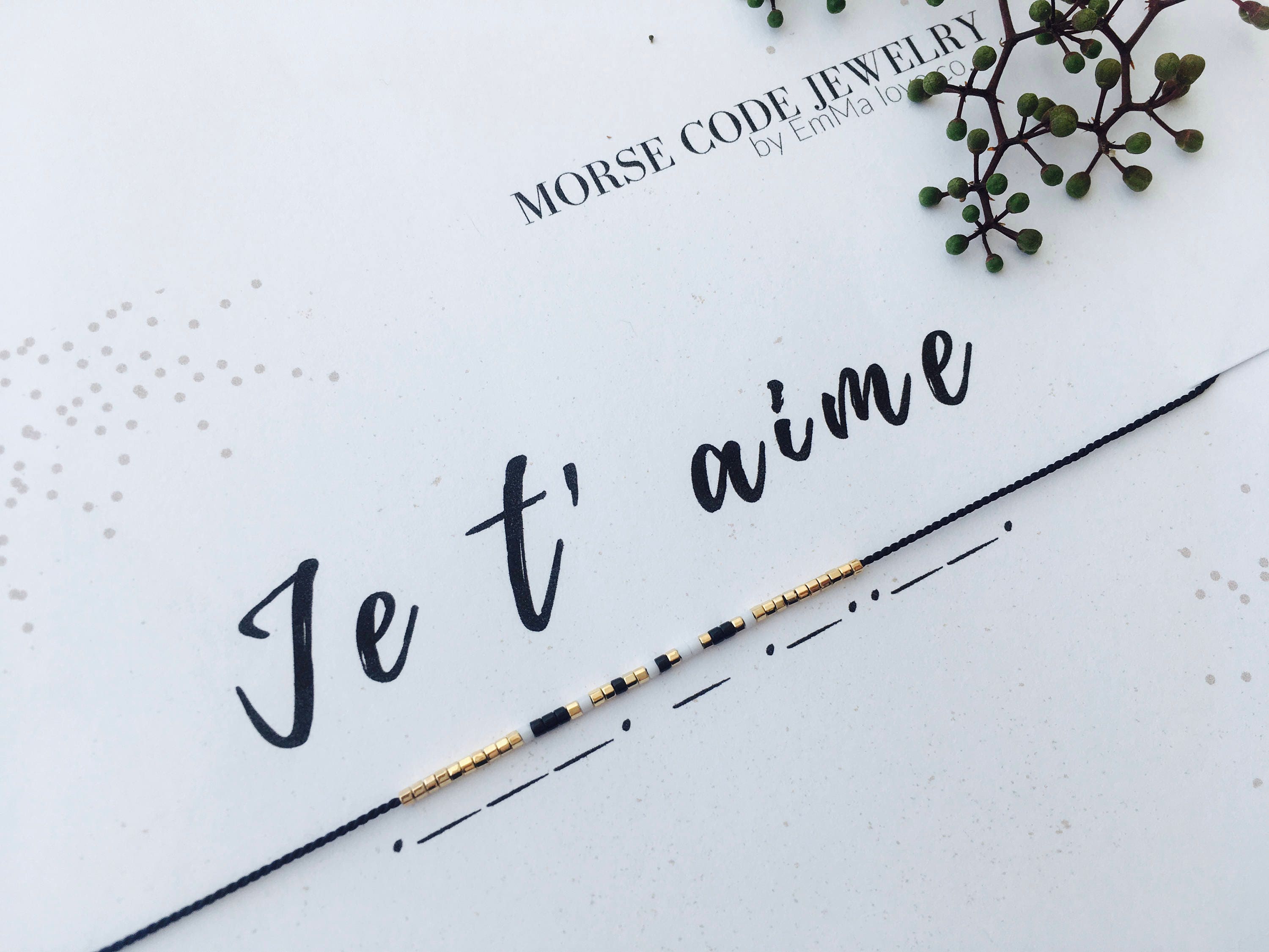 Je T Aime Morse Code Bracelet Je T Aime Morse Code Bracelet